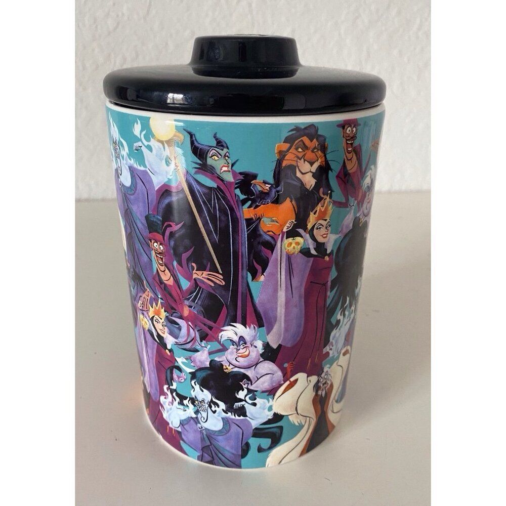 Disney Villains Ceramic Cookie‎ Jar Canister Halloween Maleficent Cruella Scar